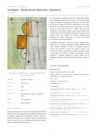Sol Majeur - Recherche sur l'Harmonie - Variation 6