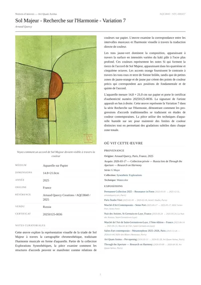 Sol Majeur - Recherche sur l'Harmonie - Variation 7