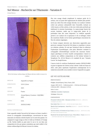 Sol Mineur - Recherche sur l'Harmonie - Variation 8