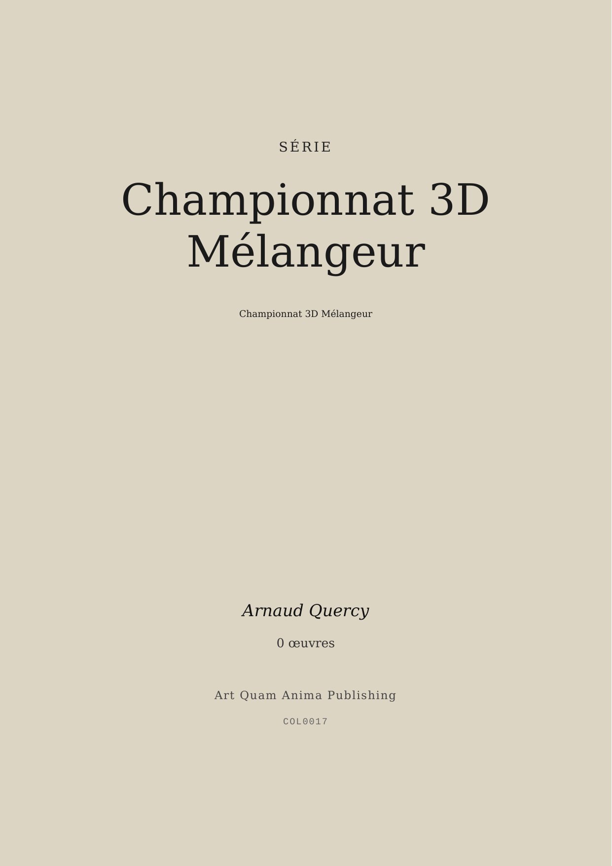 Championnat 3D Mélangeur
