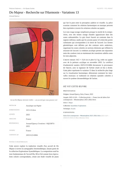 Do Majeur - Recherche sur l'Harmonie - Variations 13