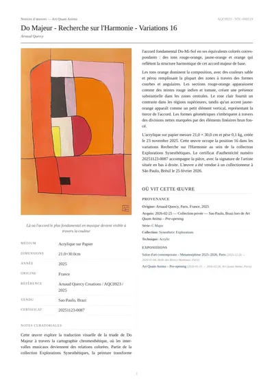 Do Majeur - Recherche sur l'Harmonie - Variations 16