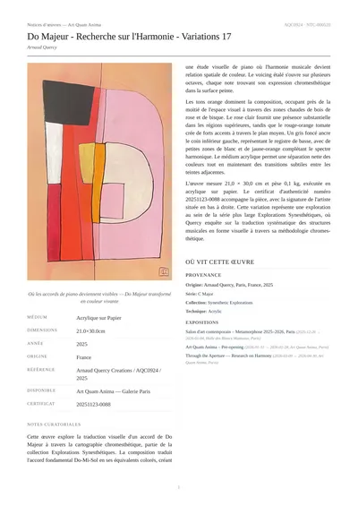 Do Majeur - Recherche sur l'Harmonie - Variations 17