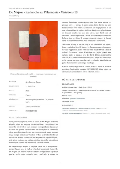 Do Majeur - Recherche sur l'Harmonie - Variations 19