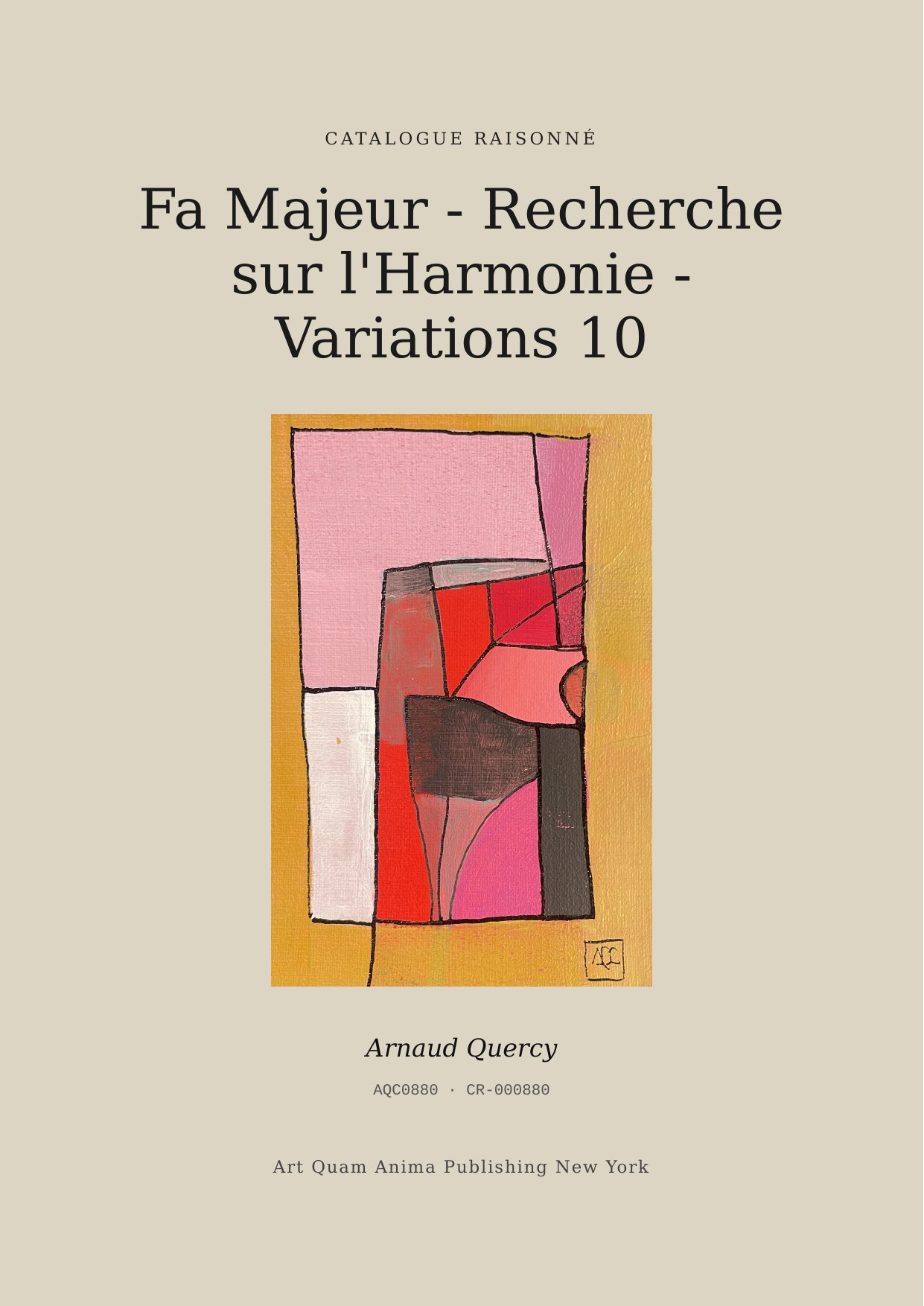 Fa Majeur - Recherche sur l'Harmonie - Variations 10