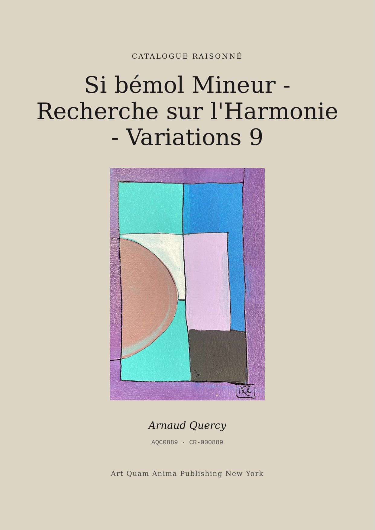 Si bémol Mineur - Recherche sur l'Harmonie - Variations 9