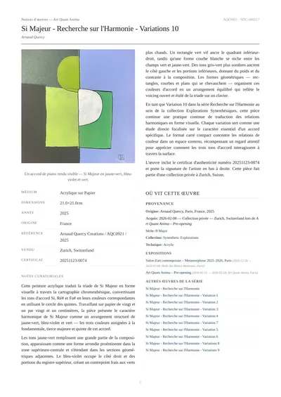 Si Majeur - Recherche sur l'Harmonie - Variations 10