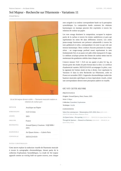 Sol Majeur - Recherche sur l'Harmonie - Variations 11