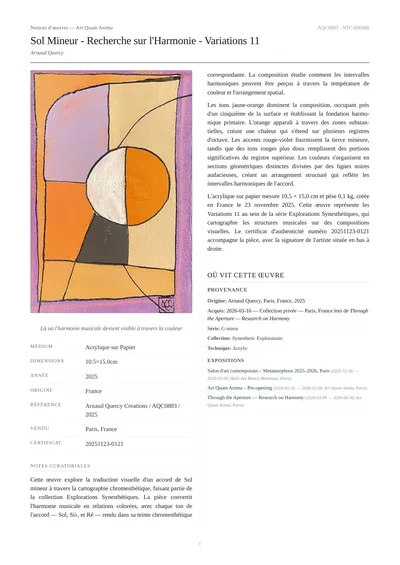 Sol Mineur - Recherche sur l'Harmonie - Variations 11