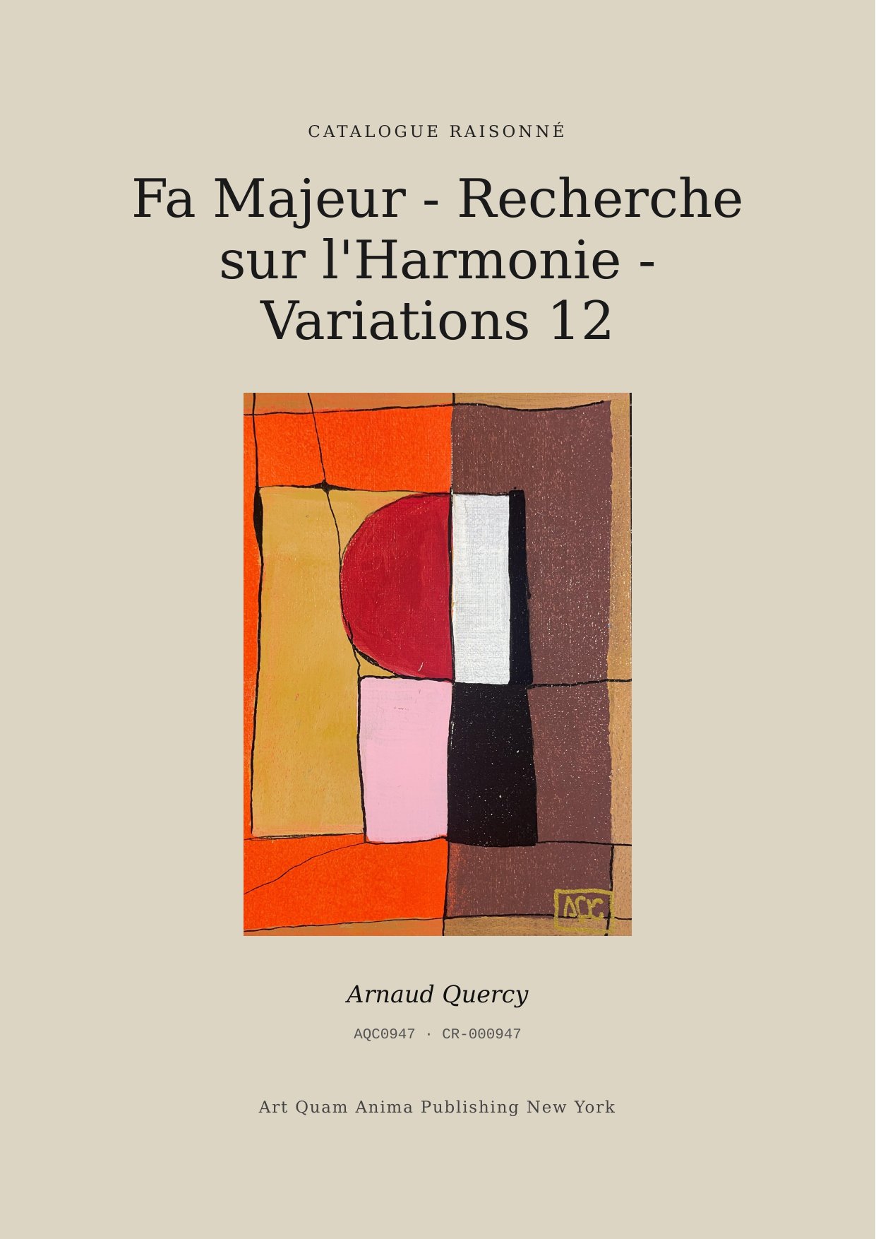 Fa Majeur - Recherche sur l'Harmonie - Variations 12