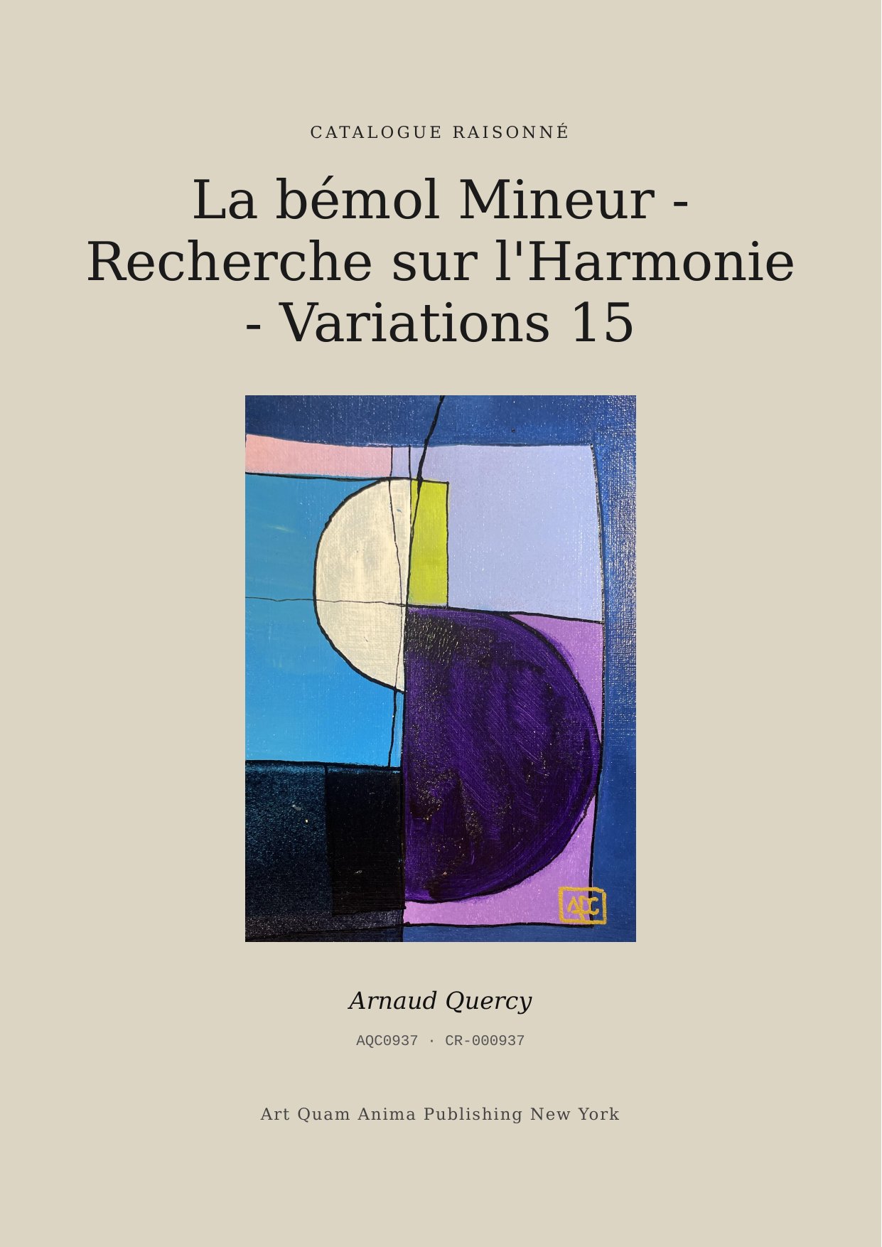 La bémol Mineur - Recherche sur l'Harmonie - Variations 15