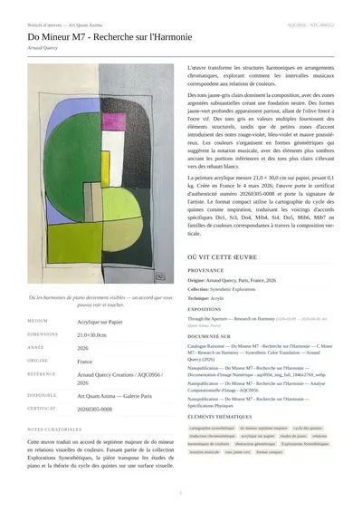 Do Mineur M7 - Recherche sur l'Harmonie