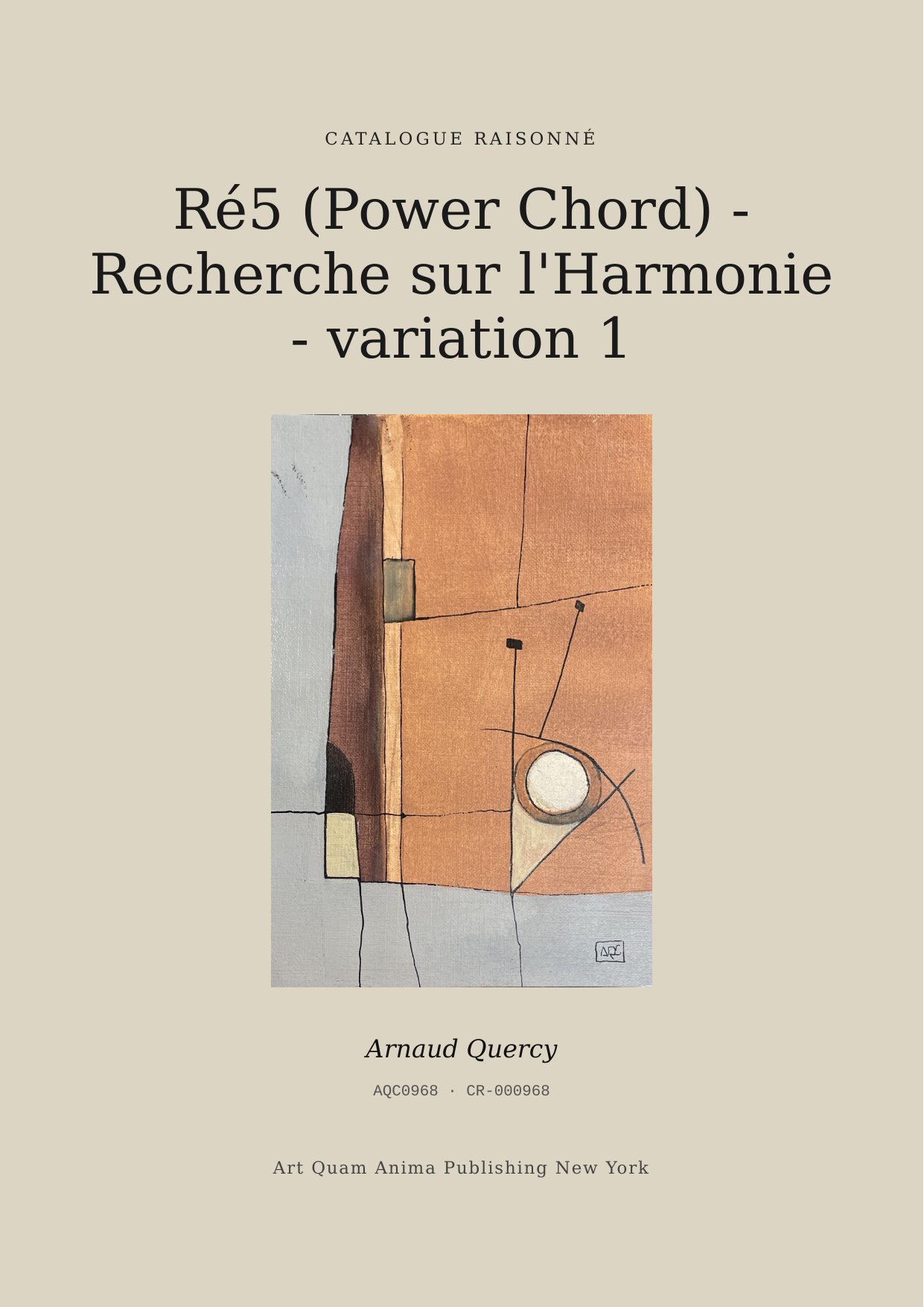 Ré5 (Power Chord) - Recherche sur l'Harmonie - variation 1