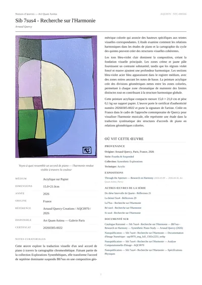 Sib 7sus4 - Recherche sur l'Harmonie