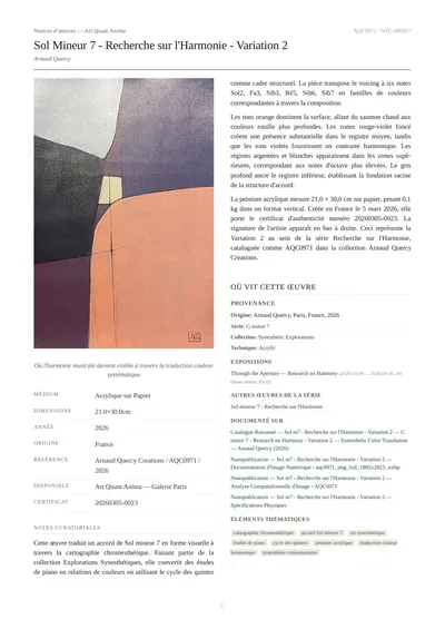 Sol Mineur 7 - Recherche sur l'Harmonie - Variation 2