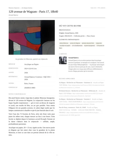 129 avenue de Wagram - Paris 17, 18h40