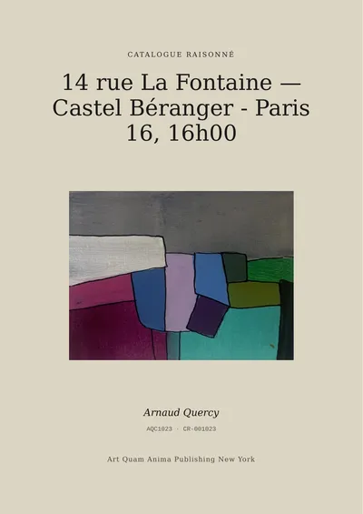 14 rue La Fontaine — Castel Béranger - Paris 16, 16h00