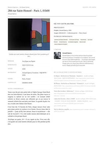 284 rue Saint-Honoré - Paris 1, 01h00