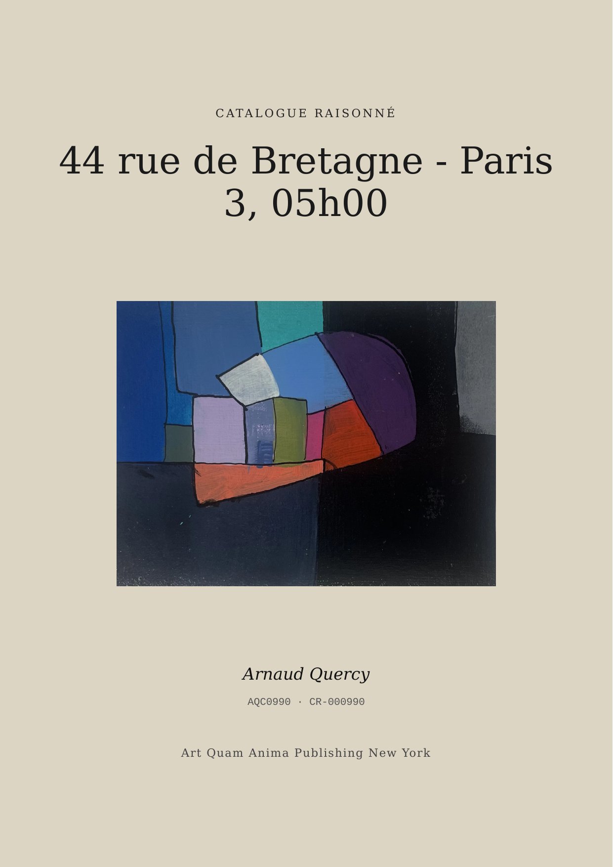 44 rue de Bretagne - Paris 3, 05h00