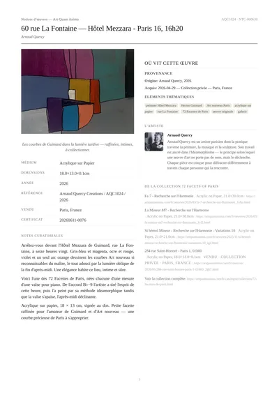 60 rue La Fontaine — Hôtel Mezzara - Paris 16, 16h20