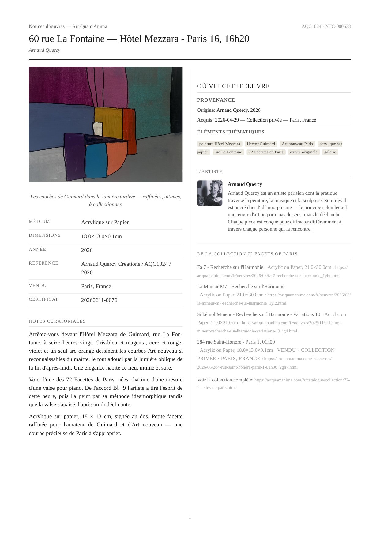 60 rue La Fontaine — Hôtel Mezzara - Paris 16, 16h20