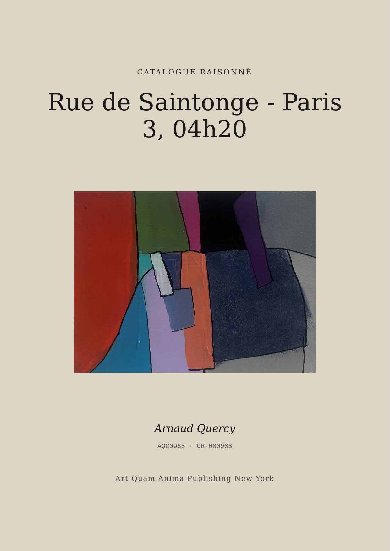 Rue de Saintonge - Paris 3, 04h20