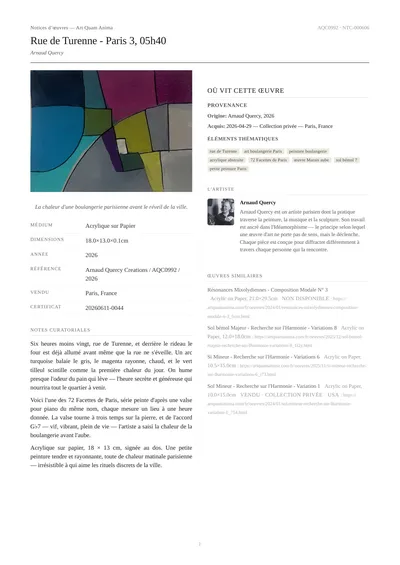 Rue de Turenne - Paris 3, 05h40