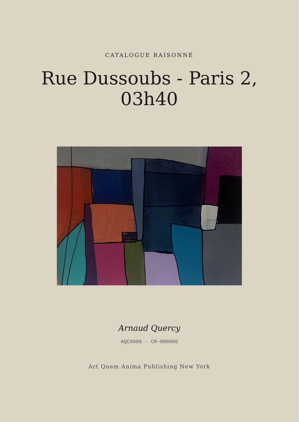 Rue Dussoubs - Paris 2, 03h40
