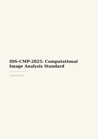 Analyse d'Image Computationnelle Standard