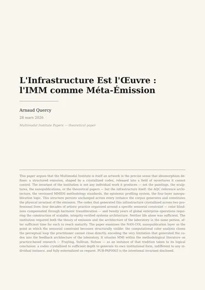 L'Infrastructure Est l'Œuvre d'Art : MMI en tant que Méta-Émission
