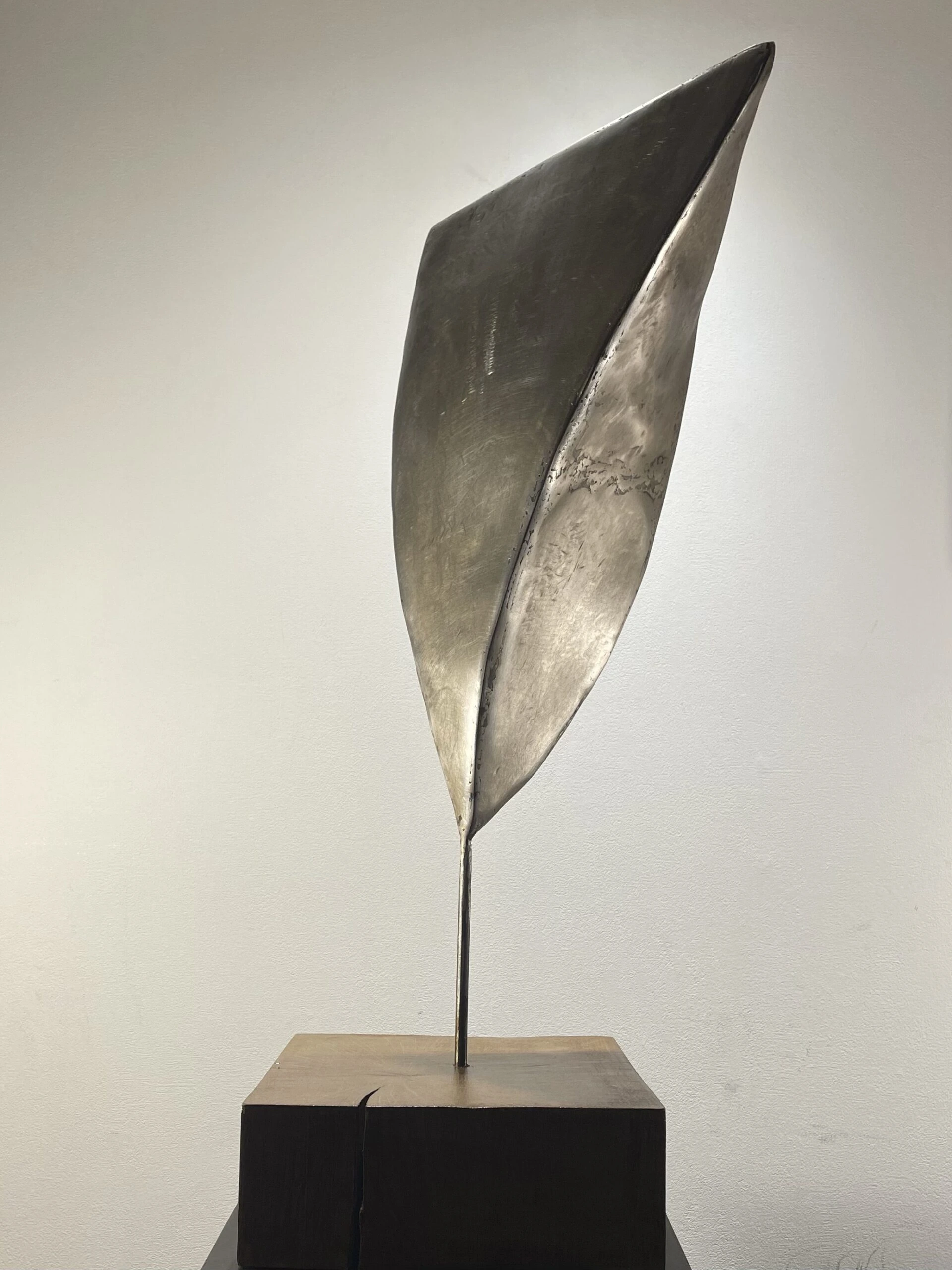 Murmuration, steel on wood block
