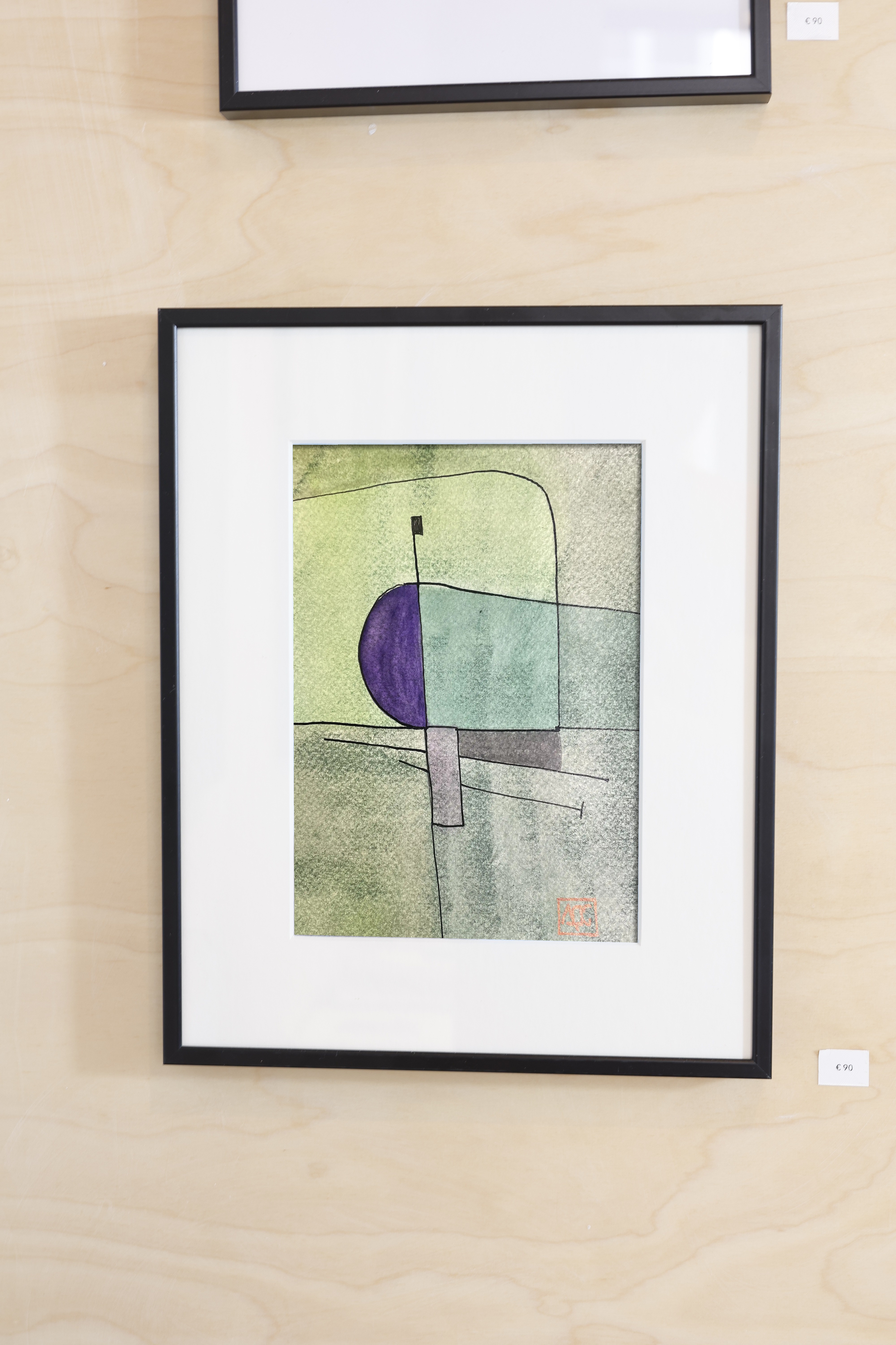 Si Majeur - Recherche sur l'Harmonie - Variation 5, watercolor on paper