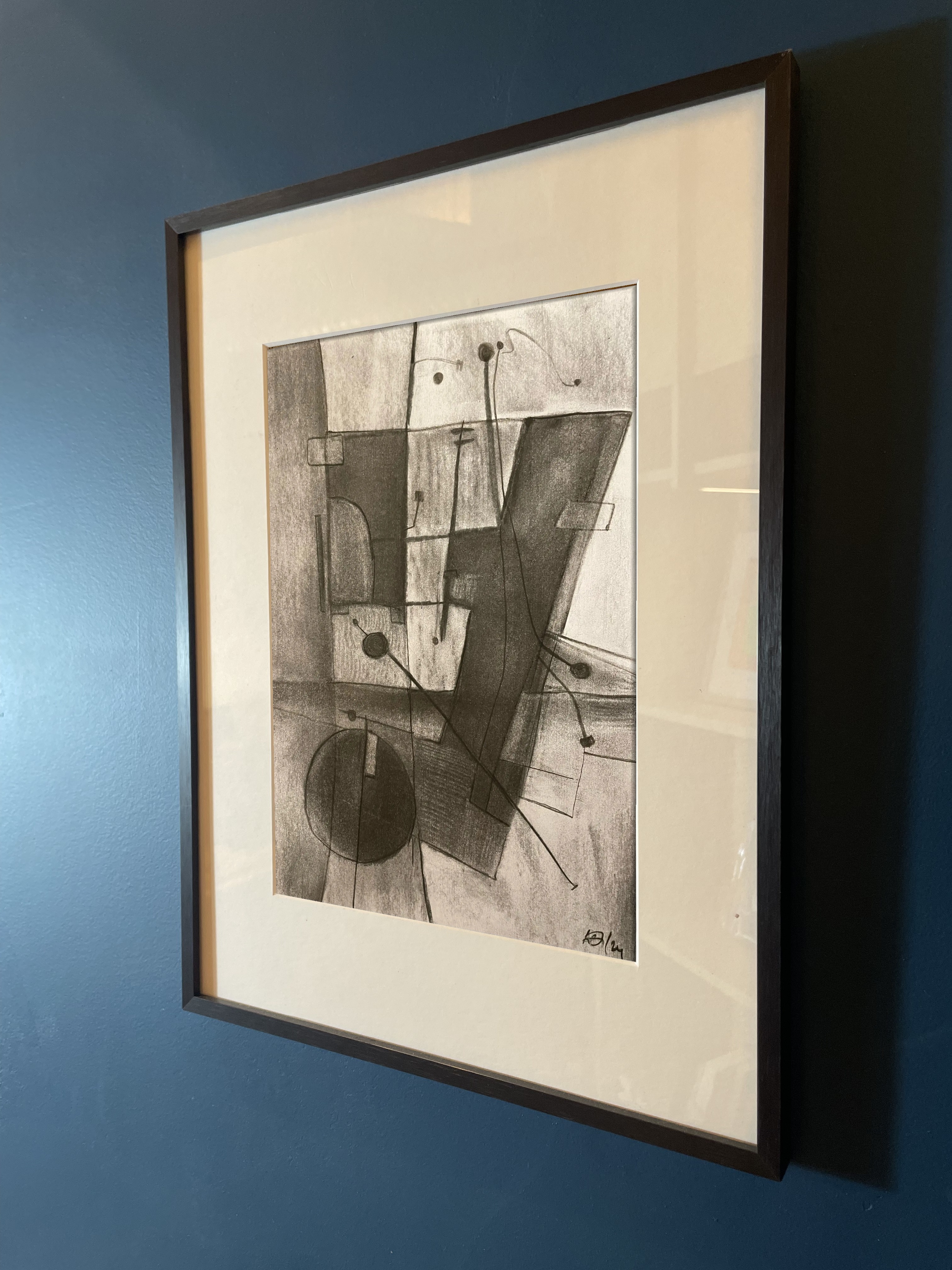 Épuisement professionnel, charcoal on paper