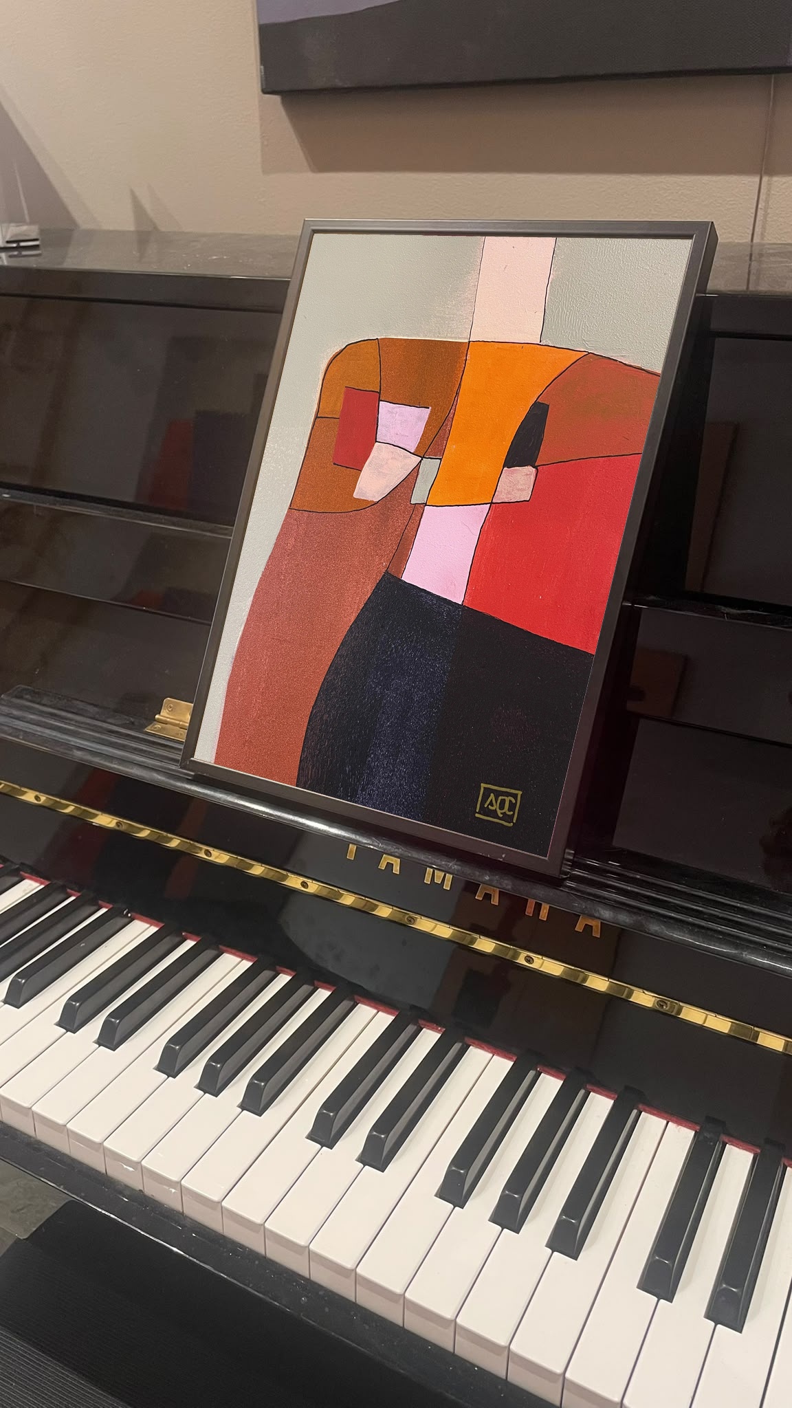 C Major - Research on Harmony - Variation 3, acrylic on wood panel