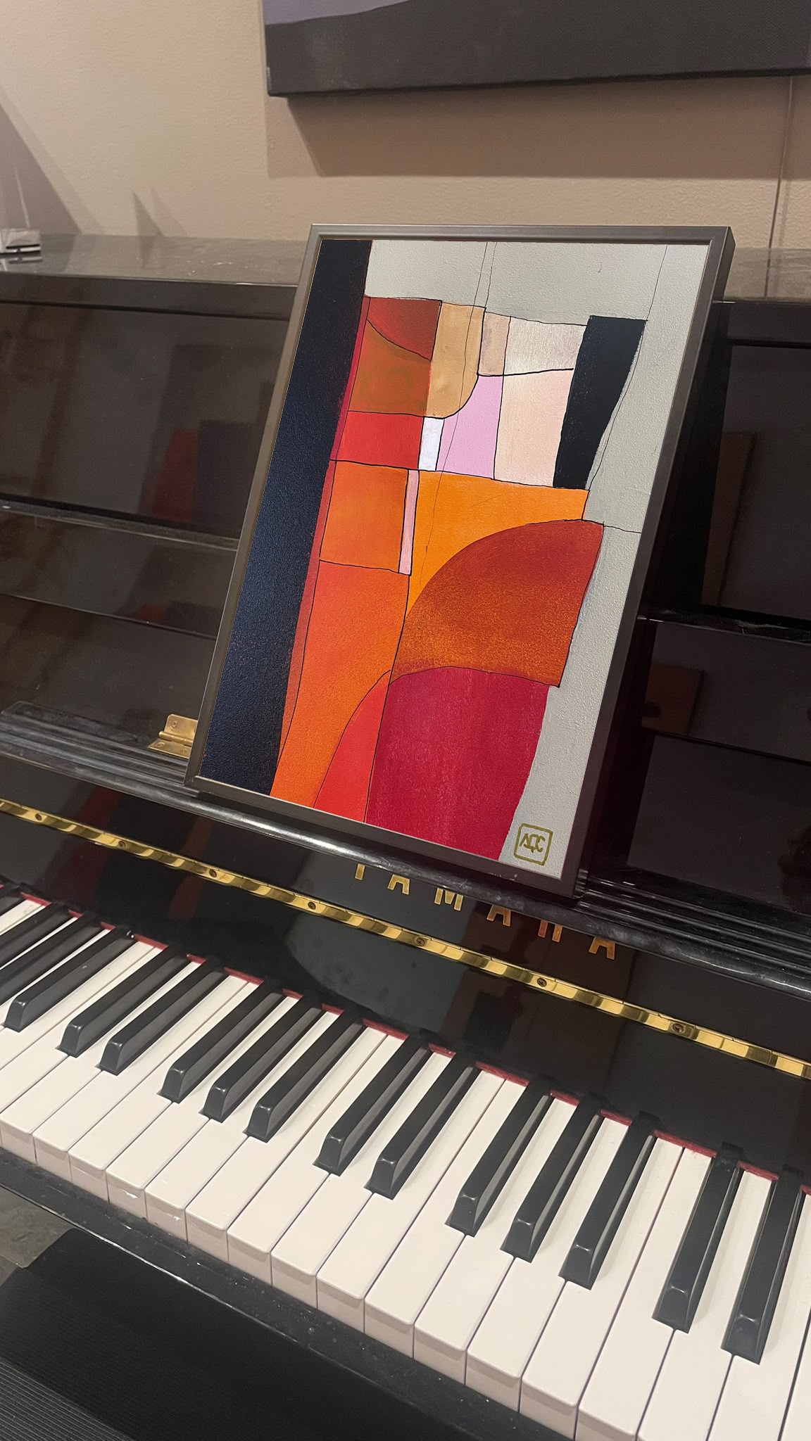 C Major - Research on Harmony - Variation 4, acrylic on wood panel