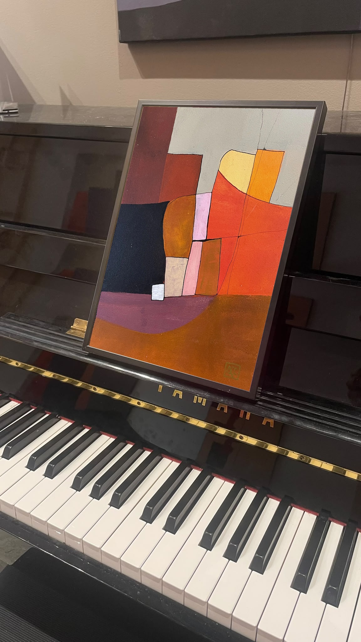 C Major - Research on Harmony - Variation 5, acrylic on wood panel