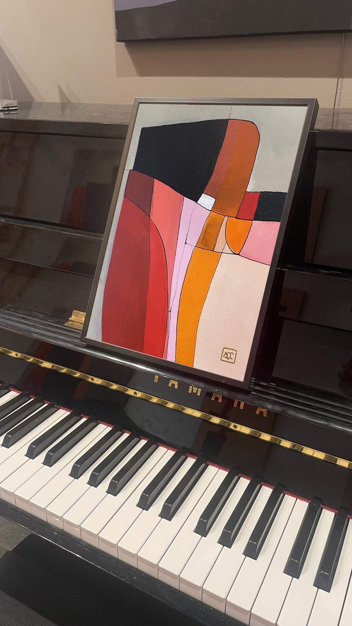 C Major - Research on Harmony - Variation 6, acrylic on wood panel