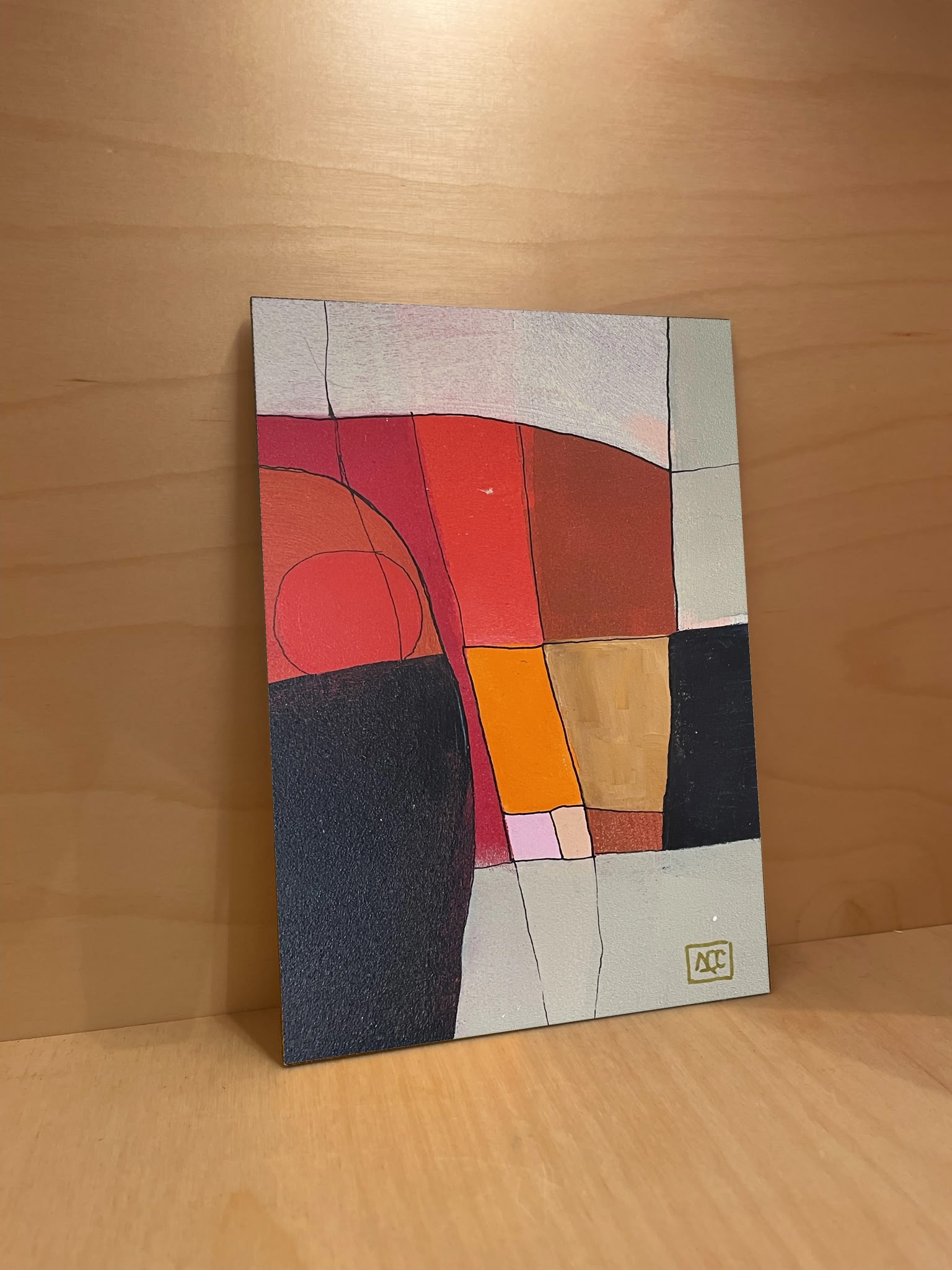 C Major - Research on Harmony - Variation 7, acrylic on wood panel