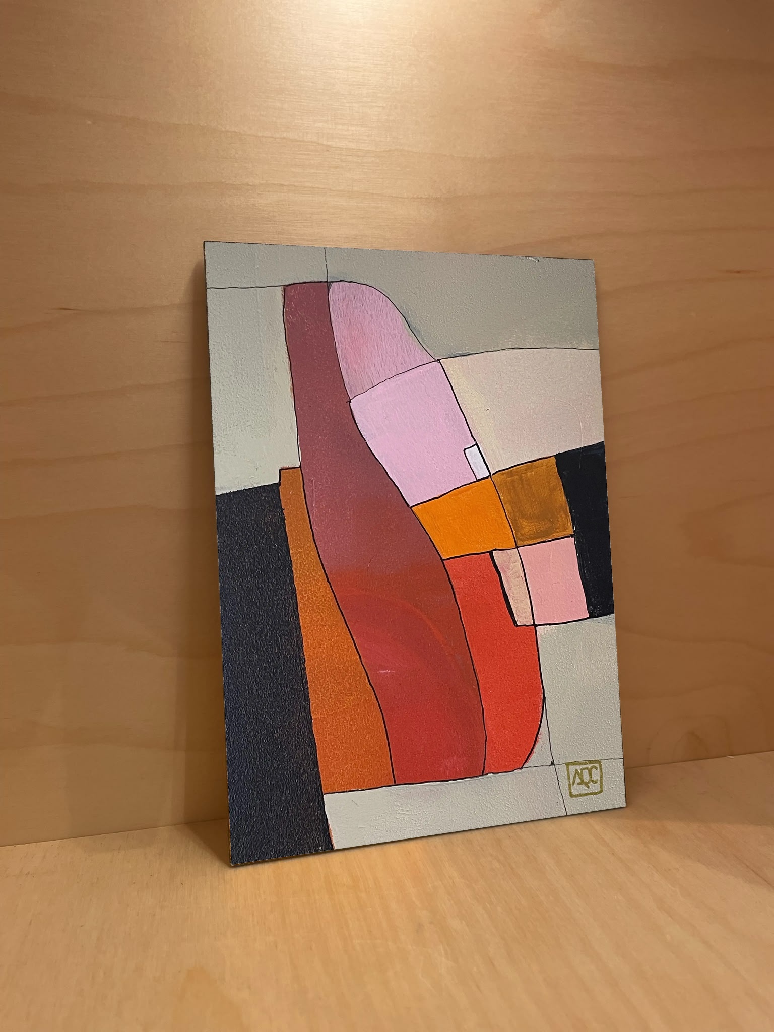 C Major - Research on Harmony - Variation 8, acrylic on wood panel