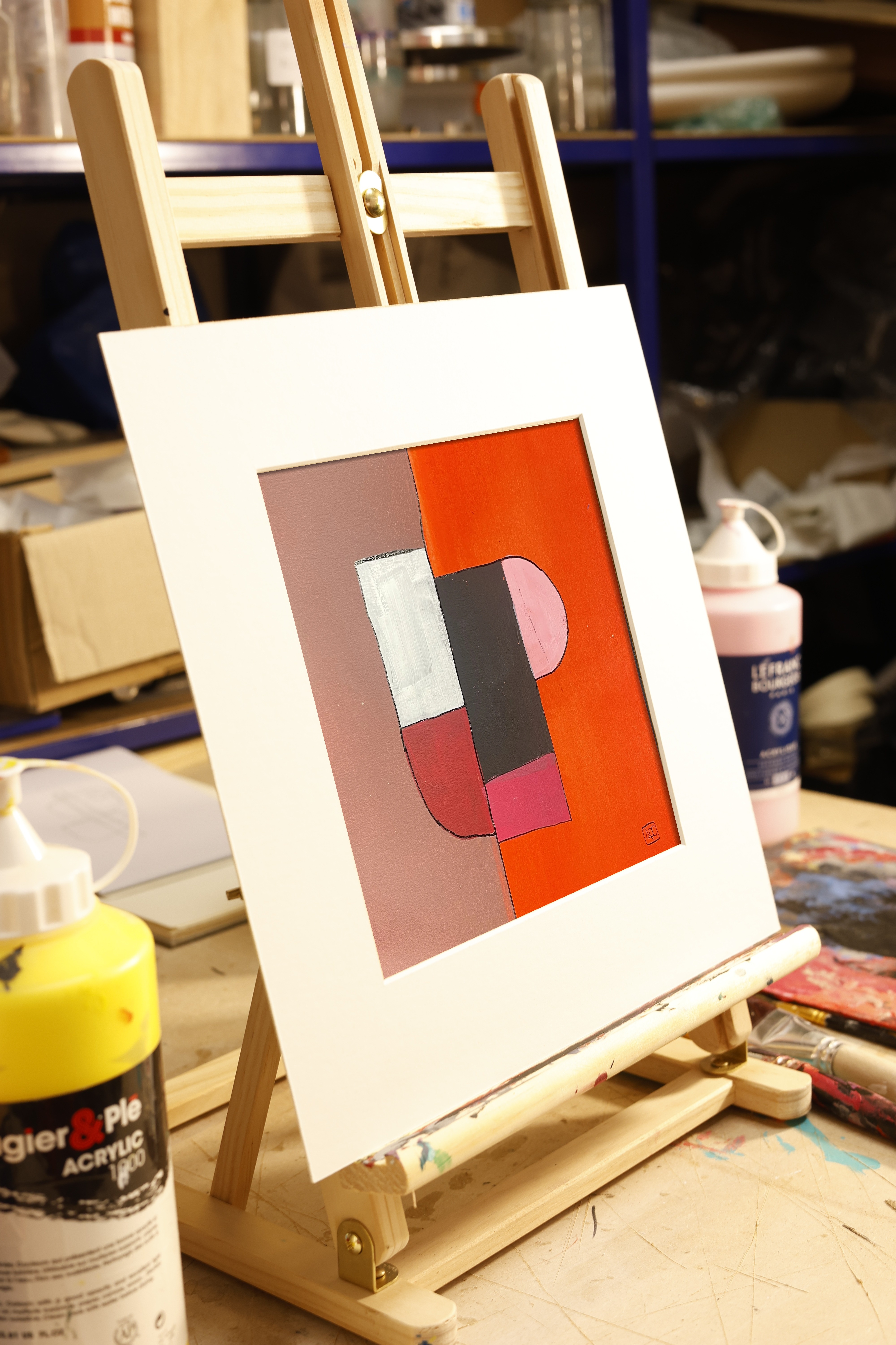 C Major - Research on Harmony - Variations 19, acrylic on paper