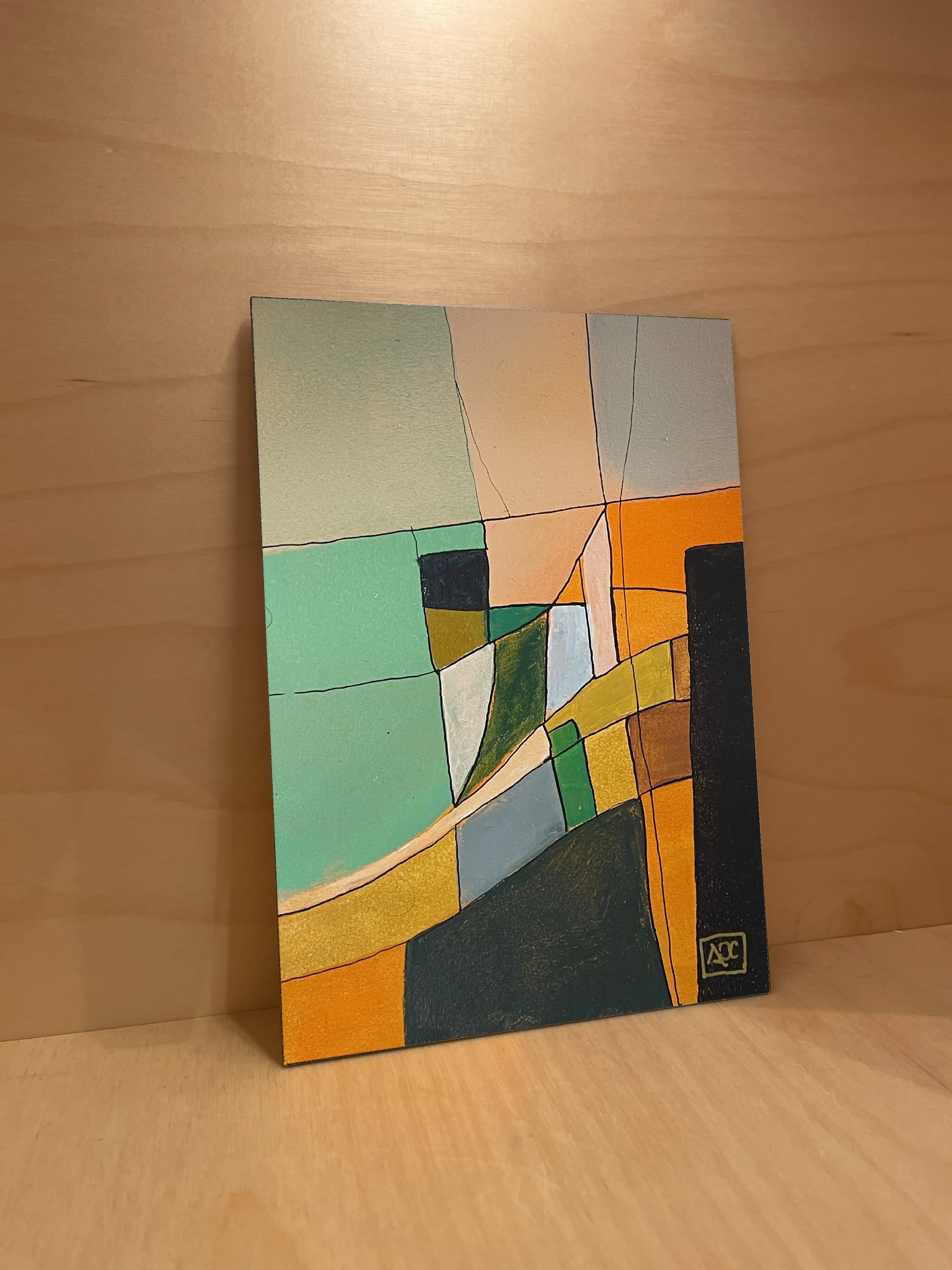 D Major - Research on Harmony - Variation 10, acrylic on wood panel