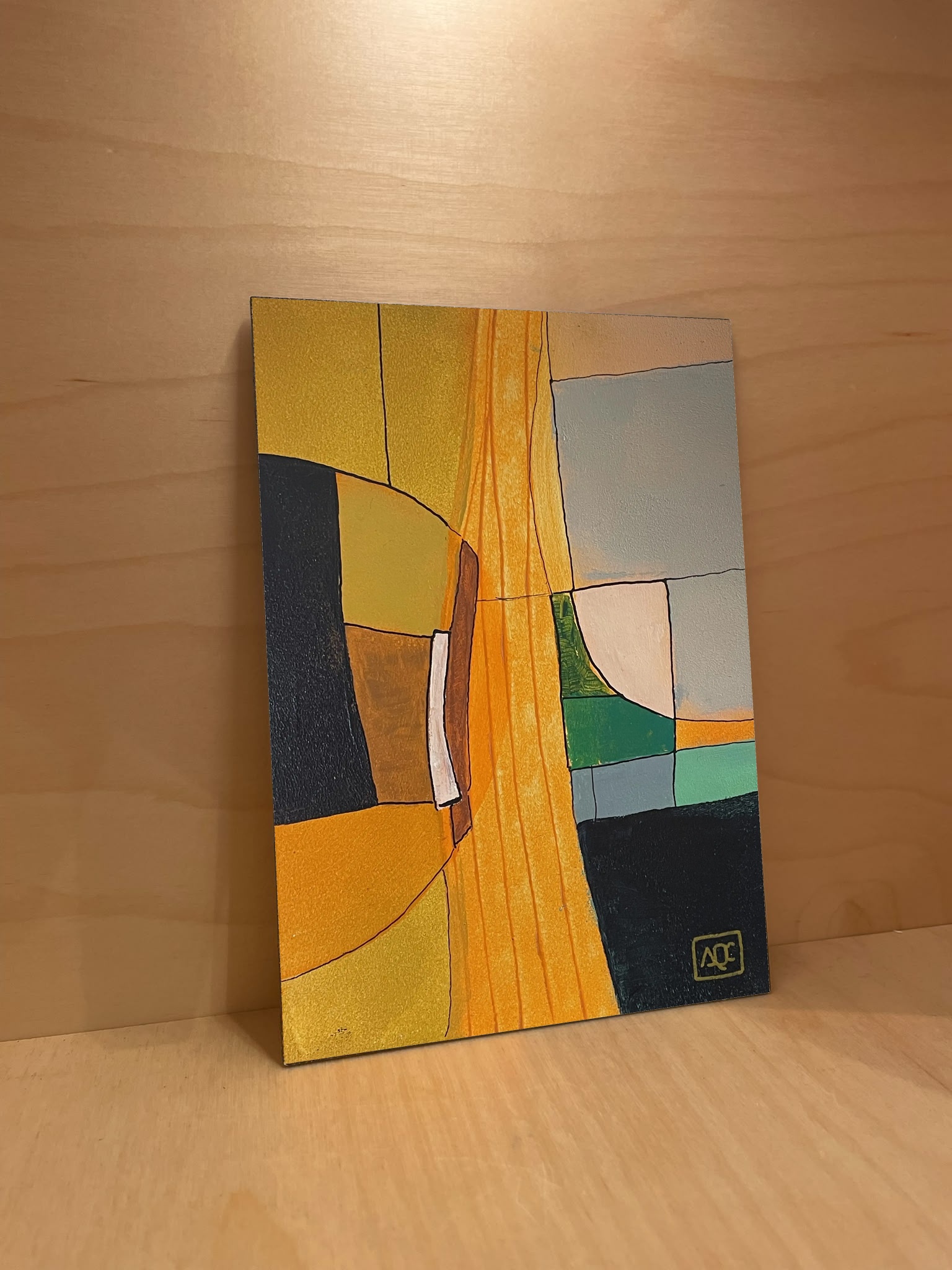 D Major - Research on Harmony - Variation 11, acrylic on wood panel