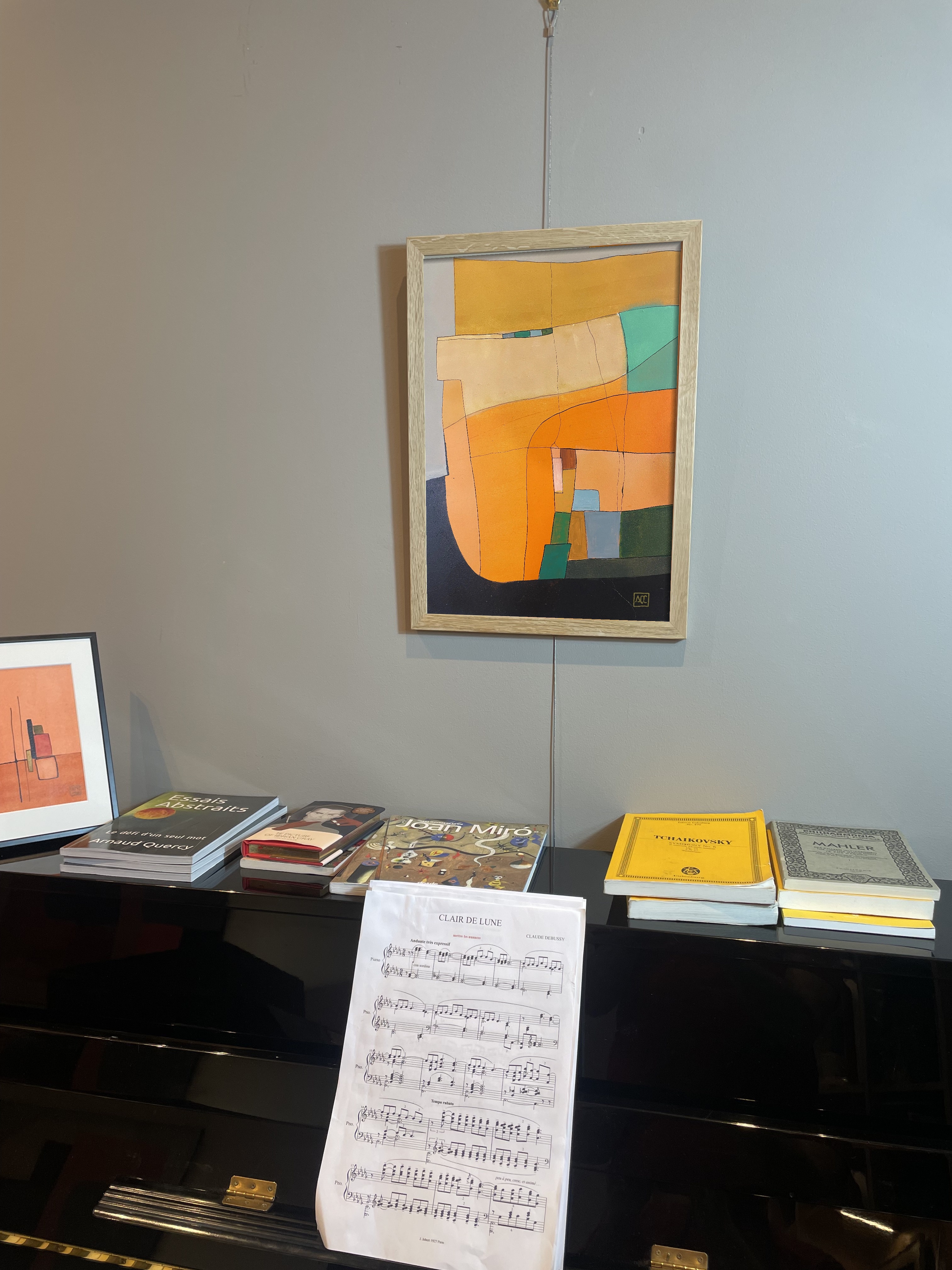 D Major - Research on Harmony - Variation 5, acrylic on wood panel