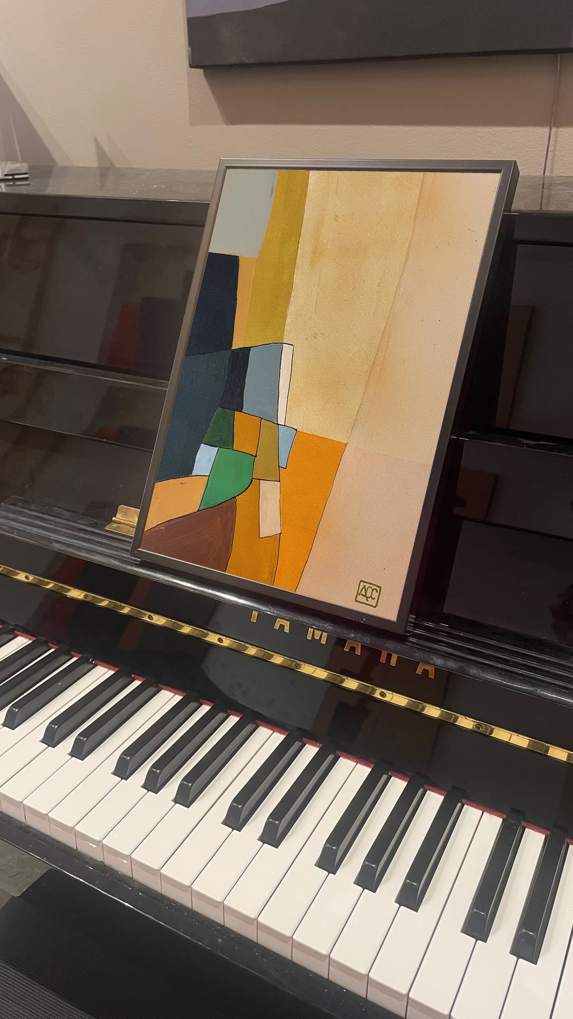 D Major - Research on Harmony - Variation 6, acrylic on wood panel