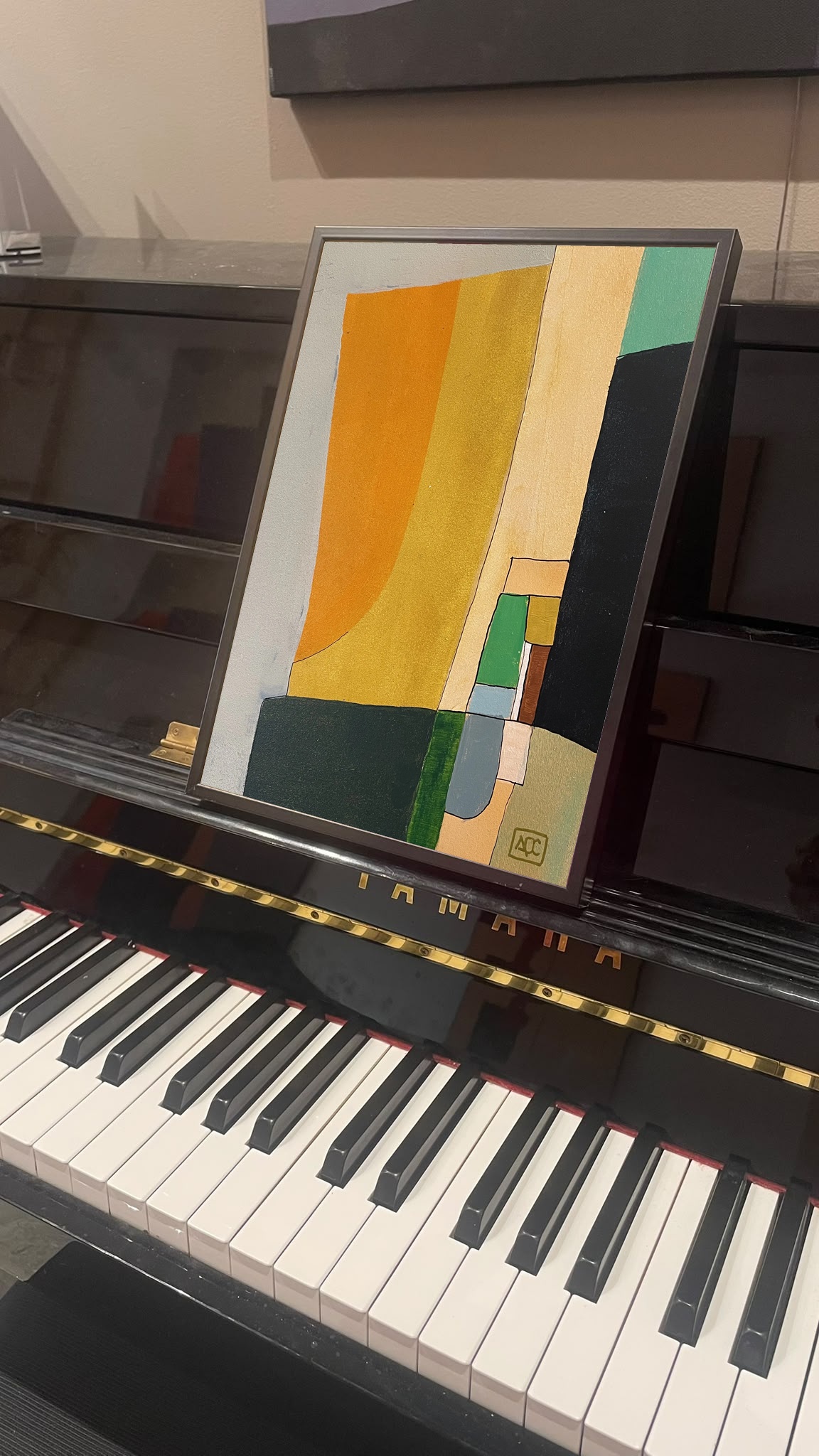 D Major - Research on Harmony - Variation 7, acrylic on wood panel
