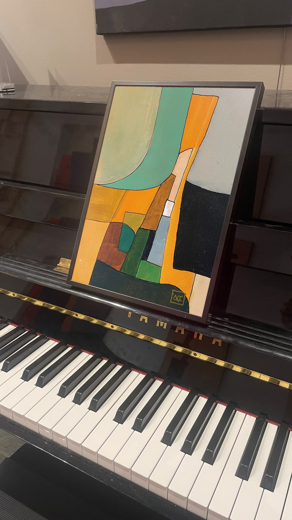 D Major - Research on Harmony - Variation 9, acrylic on wood panel