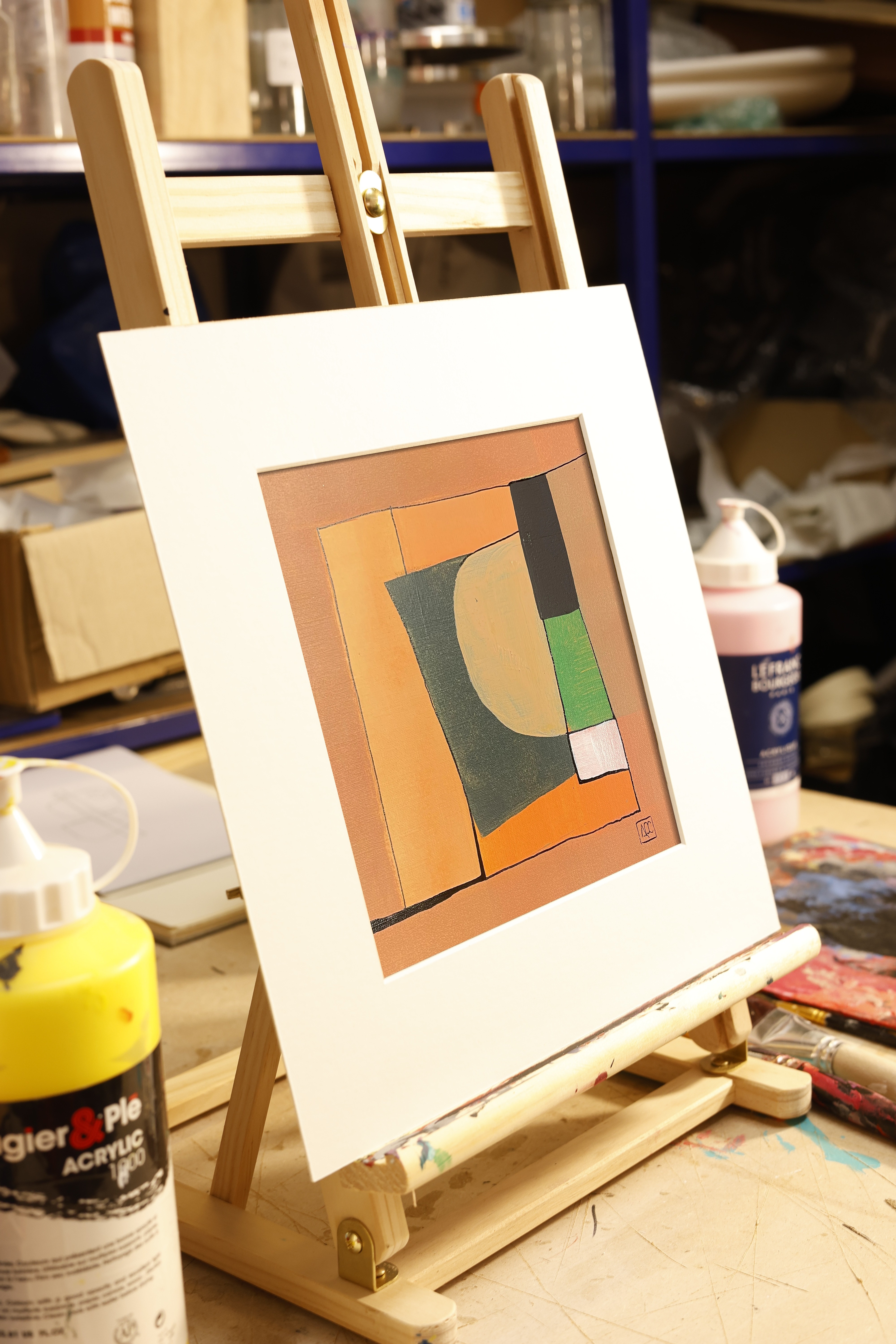 D Major - Research on Harmony - Variations 15, acrylic on paper