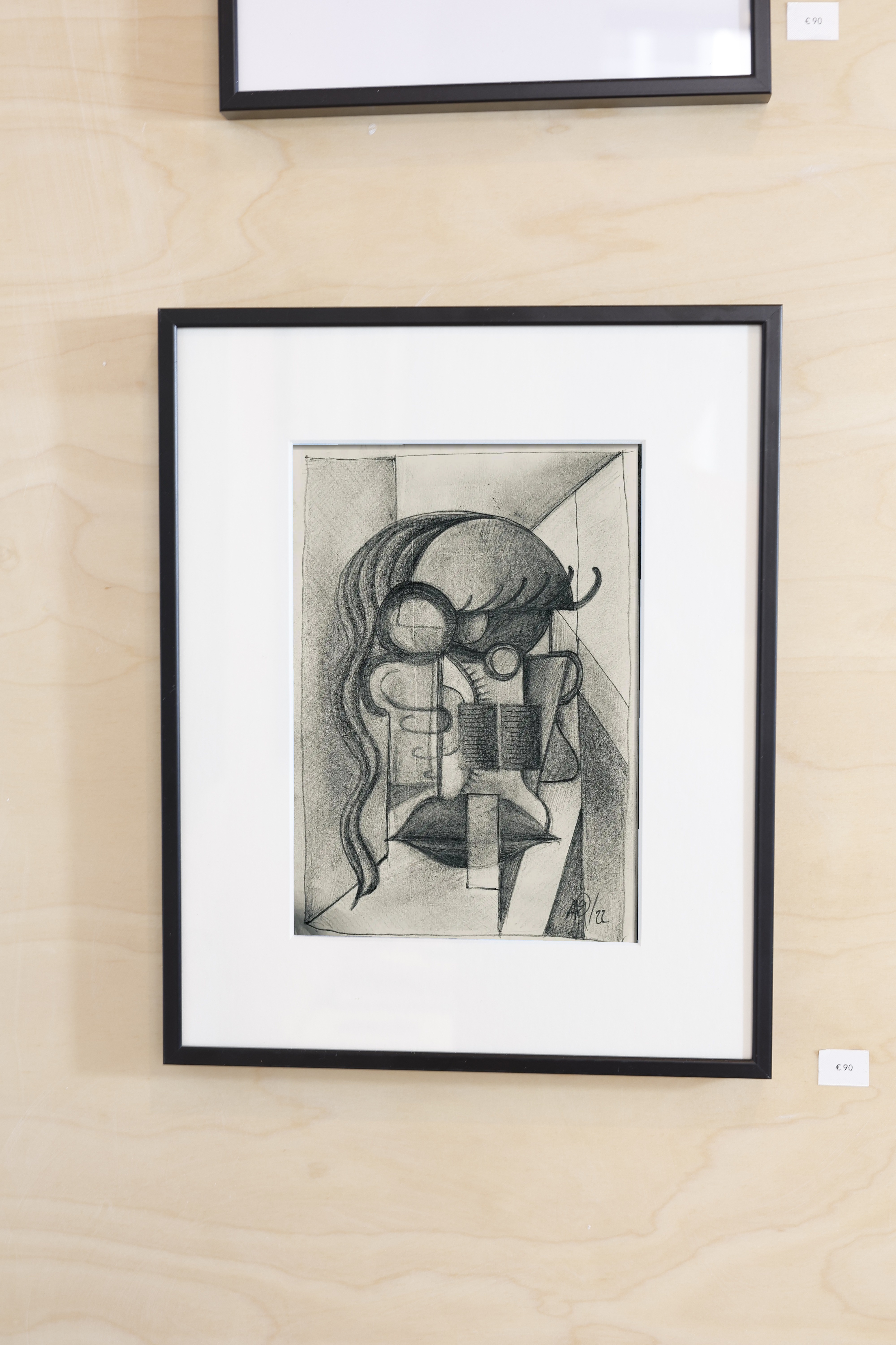 La professeur de français, pencil on paper
