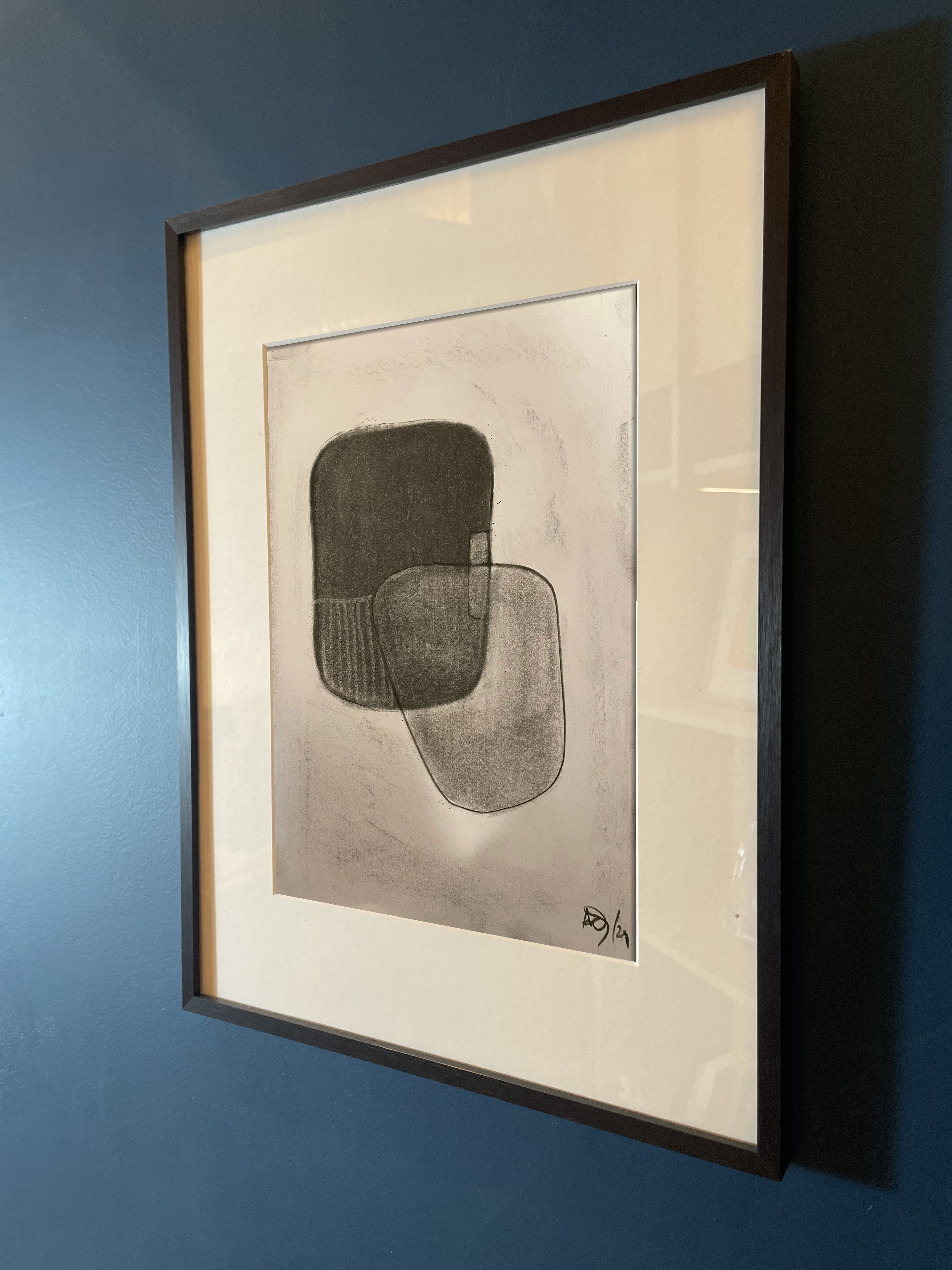 Rencontres rapides, charcoal on paper