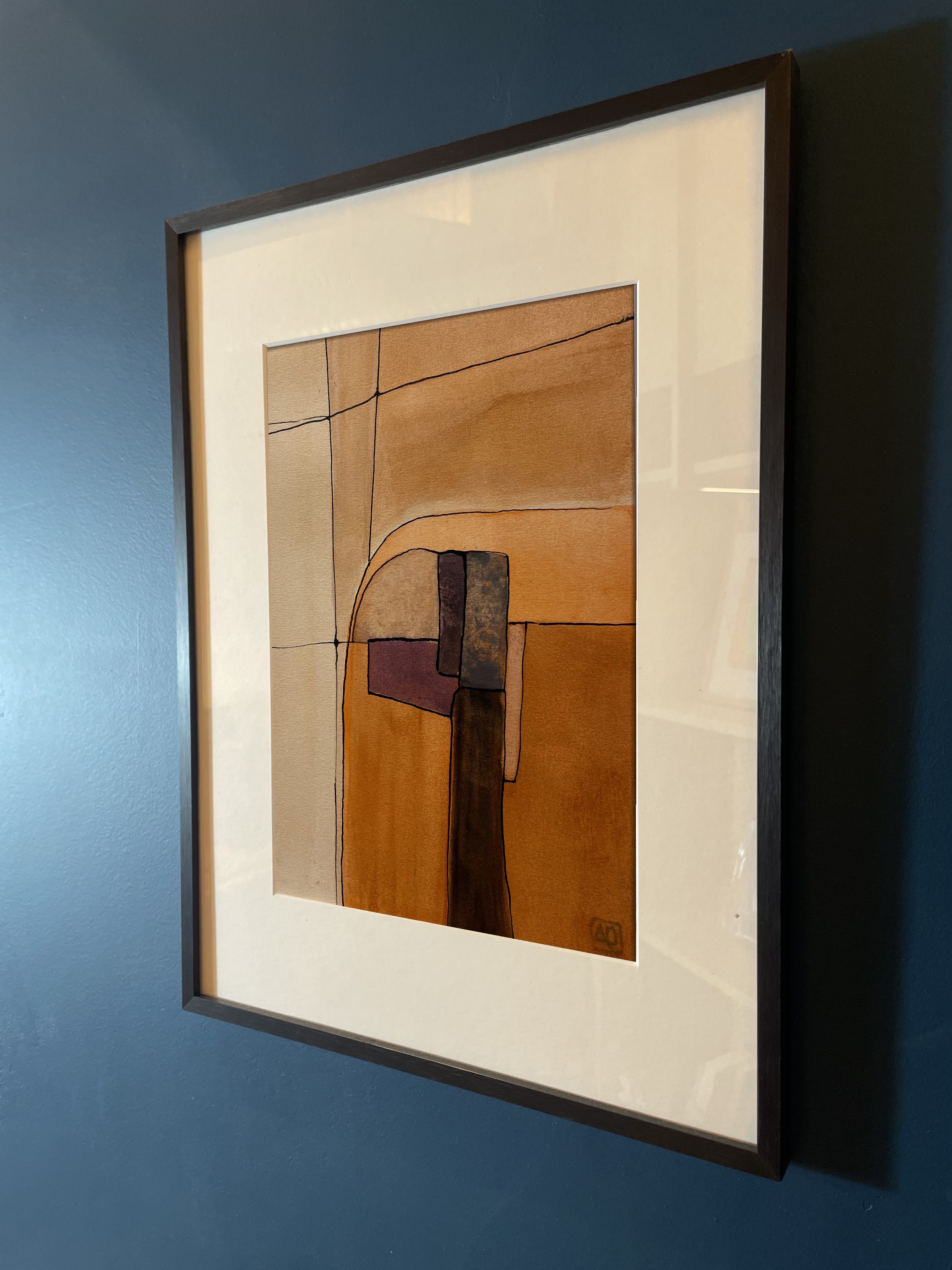 Watercolor Study in D Minor No. 4, watercolor on paper